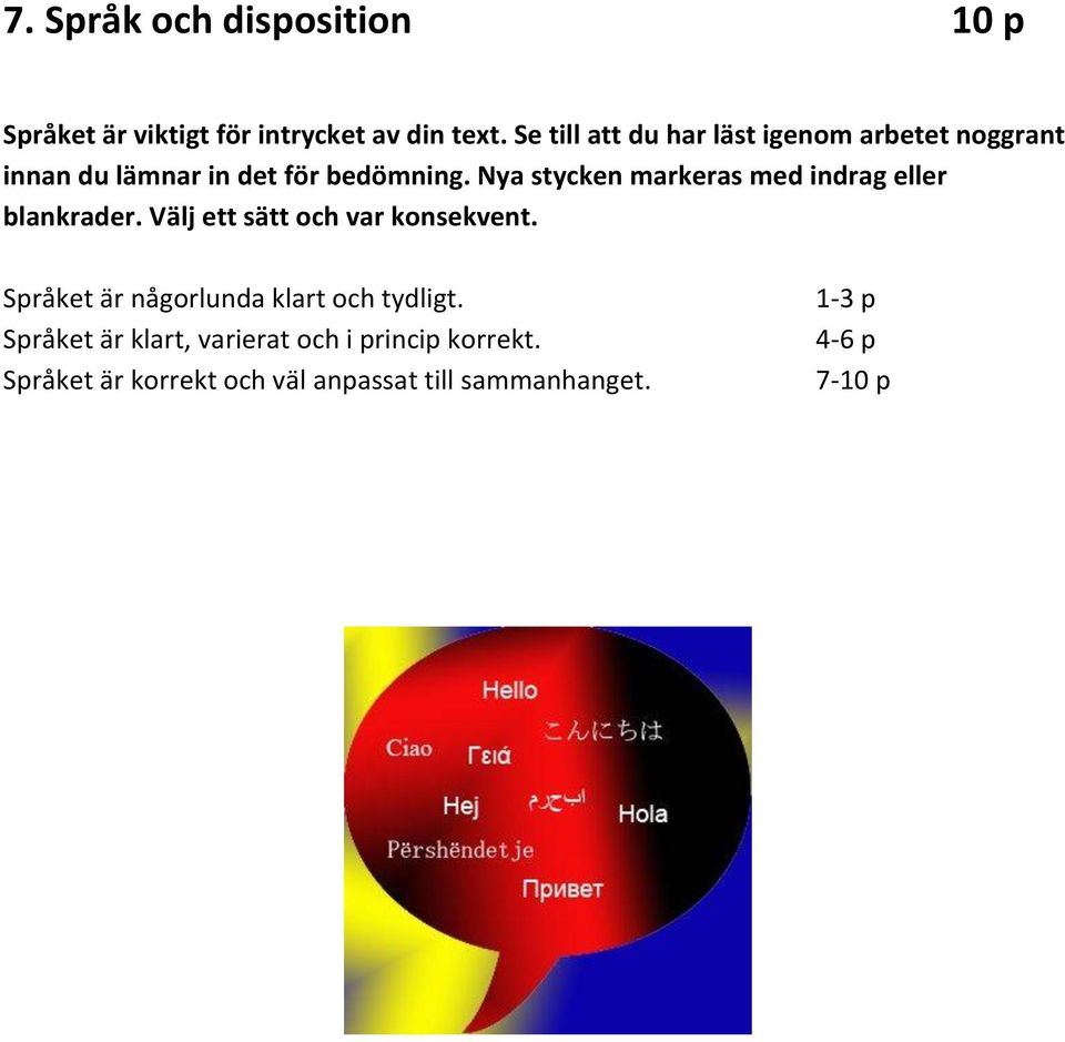 Nya stycken markeras med indrag eller blankrader. Välj ett sätt och var konsekvent.