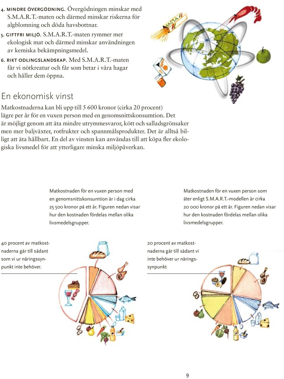 En ekonomisk vinst Matkostnaderna kan bli upp till 5 600 kronor (cirka 20 procent) lägre per år för en vuxen person med en genomsnittskonsumtion.