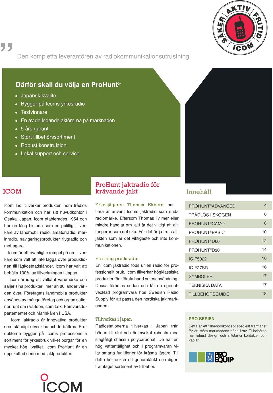 Icom Jaktradio - den enkla och bästa vägen till din säkerhet i skogen - PDF  Gratis nedladdning