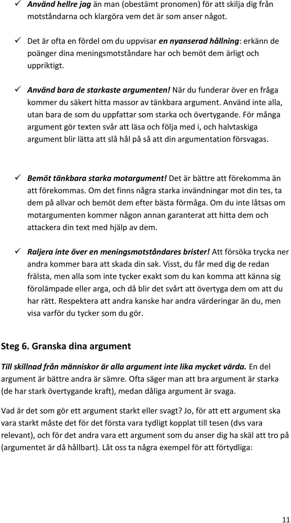 Hur du skriver en argumenterande text. Svenska B/Svenska 2 - PDF ...