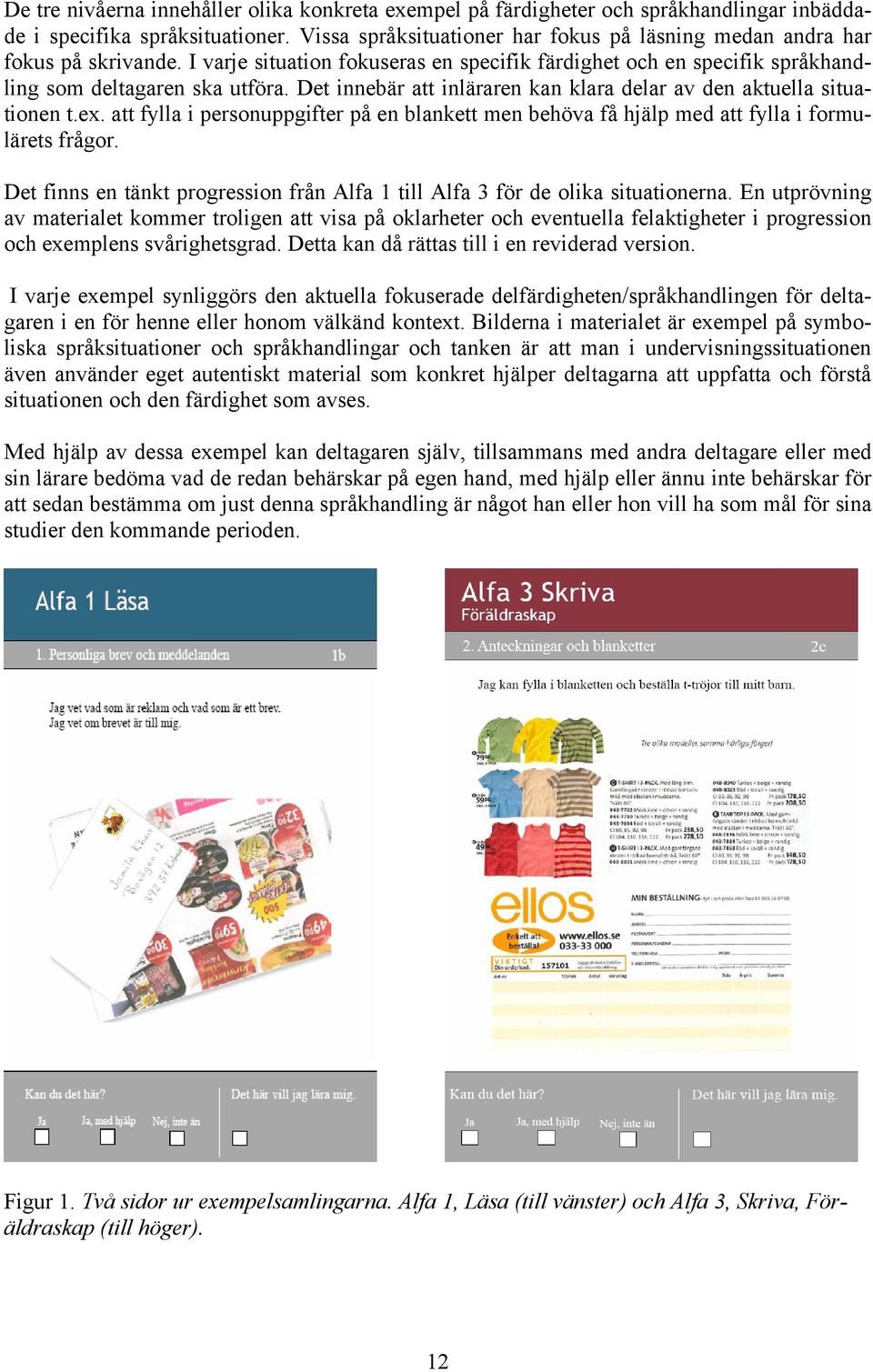 Det innebär att inläraren kan klara delar av den aktuella situationen t.ex. att fylla i personuppgifter på en blankett men behöva få hjälp med att fylla i formulärets frågor.