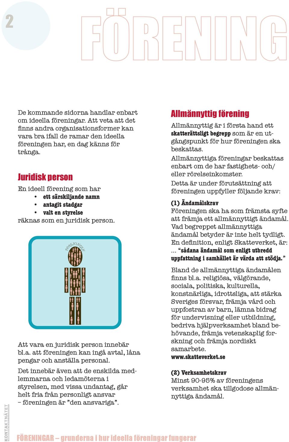 Det innebär även att de enskilda medlemmarna och ledamöterna i styrelsen, med vissa undantag, går helt fria från personligt ansvar föreningen är den ansvariga.