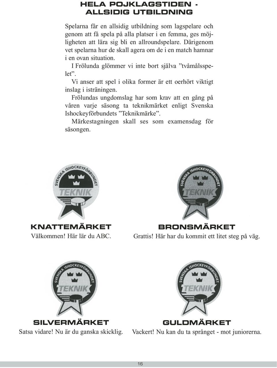 Vi anser att spel i olika former är ett oerhört viktigt inslag i isträningen.