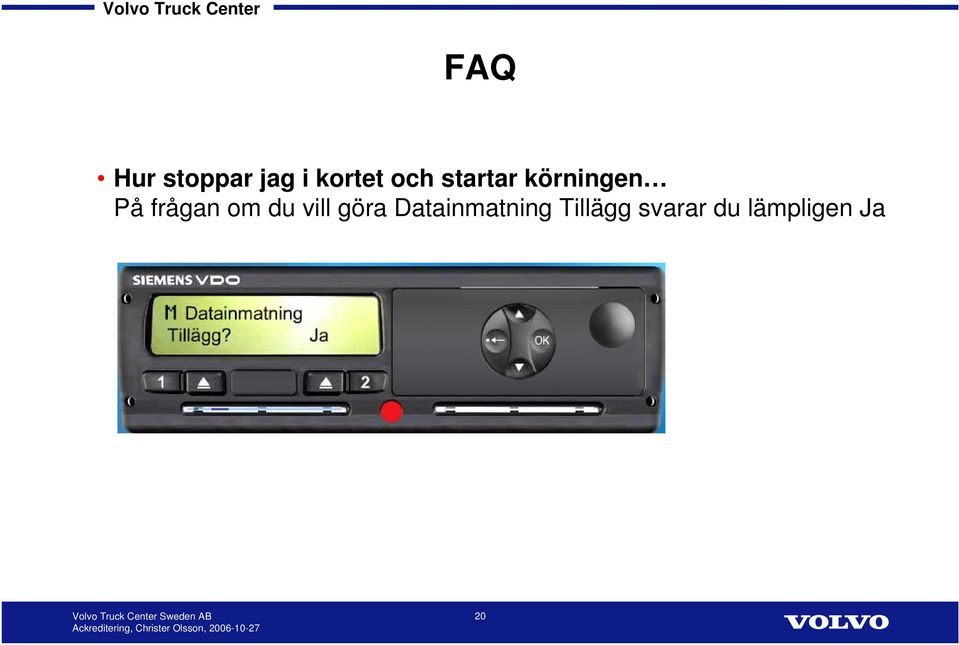 Vdo analog färdskrivare Vdo analog färdskrivare