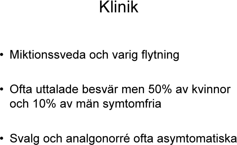 50% av kvinnor och 10% av män