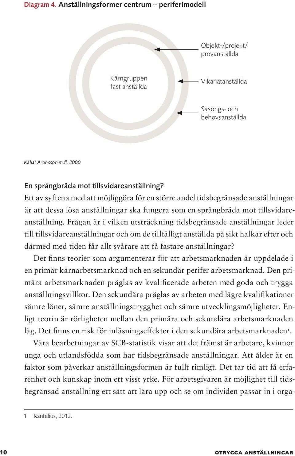 Ett av syftena med att möjliggöra för en större andel tidsbegränsade anställningar är att dessa lösa anställningar ska fungera som en språngbräda mot tillsvidareanställning.