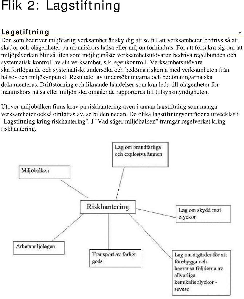 Verksamhetsutövare ska fortlöpande och systematiskt undersöka och bedöma riskerna med verksamheten från hälso- och miljösynpunkt. Resultatet av undersökningarna och bedömningarna ska dokumenteras.