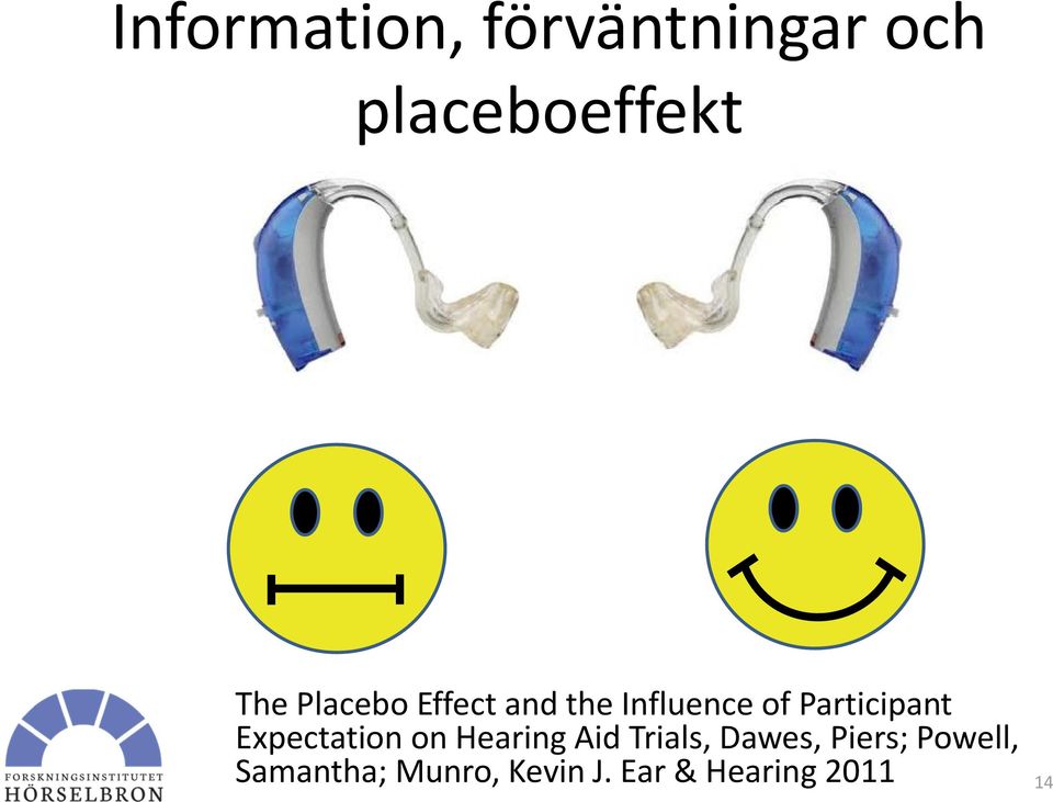 Expectation on Hearing Aid Trials, Dawes, Piers;
