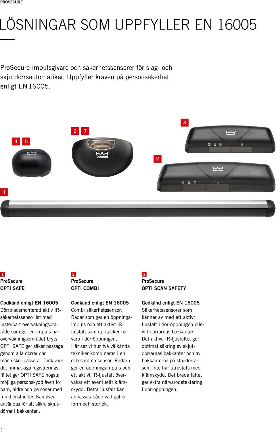 ProSecure OPTI SAFE OPTI COMBI OPTI SCAN SAFETY EASY MOTION MONO EASY  MOTION STEREO OPTI MOTION MONO OPTI MOTION STEREO - PDF Free Download