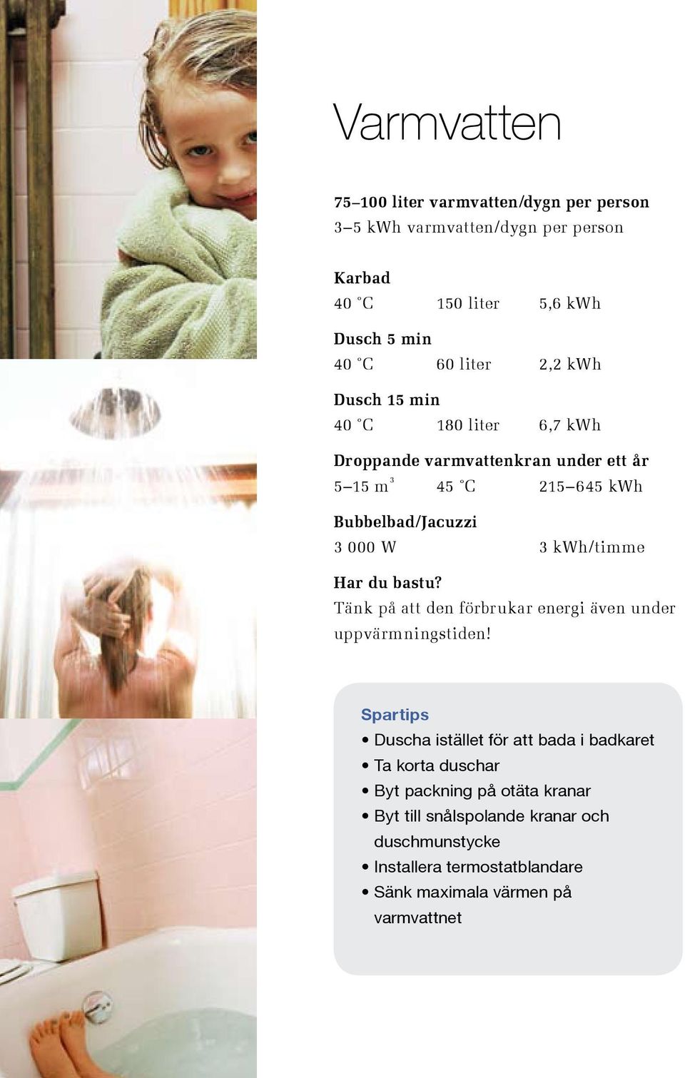 3 kwh/timme Har du bastu? Tänk på att den förbrukar energi även under uppvärmningstiden!