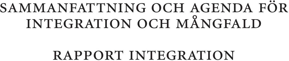 INTEGRATION OCH