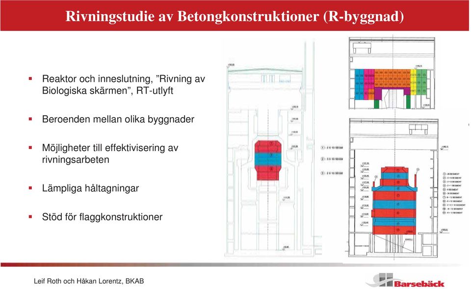 Beroenden mellan olika byggnader Möjligheter till