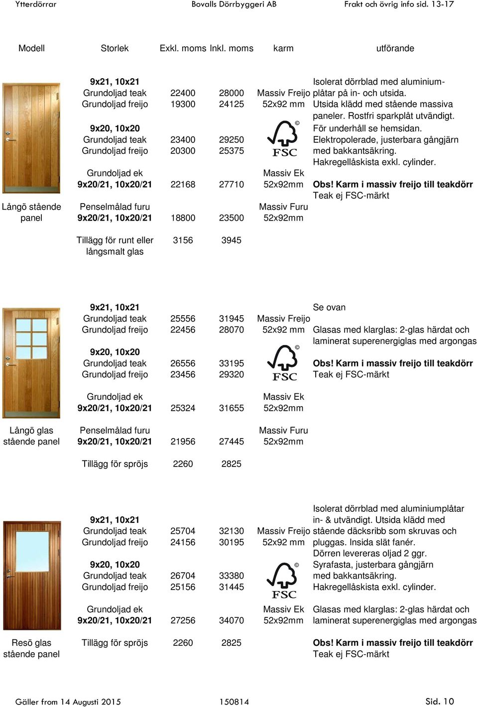 Massiv Ek 9x20/21, 10x20/21 22168 27710 52x92mm Långö stående Penselmålad furu Massiv Furu panel 9x20/21, 10x20/21 18800 23500 52x92mm Tillägg för runt eller 3156 3945 långsmalt glas 9x21, 10x21 Se