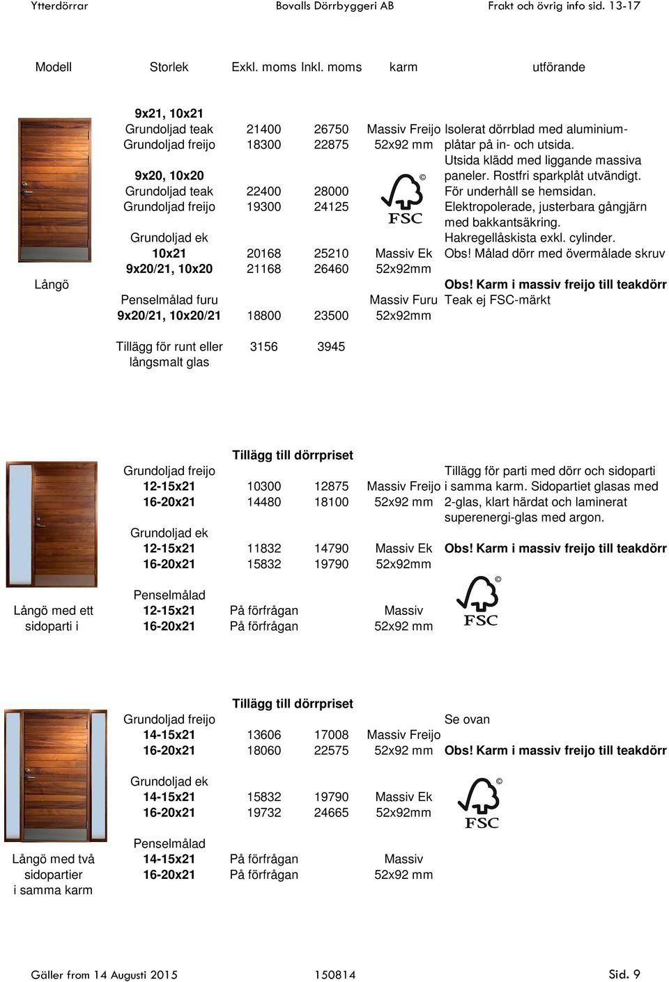 Målad dörr med övermålade skruv 9x20/21, 10x20 21168 26460 52x92mm Penselmålad furu Massiv Furu 9x20/21, 10x20/21 18800 23500 52x92mm Tillägg för runt eller 3156 3945 långsmalt glas Tillägg för parti