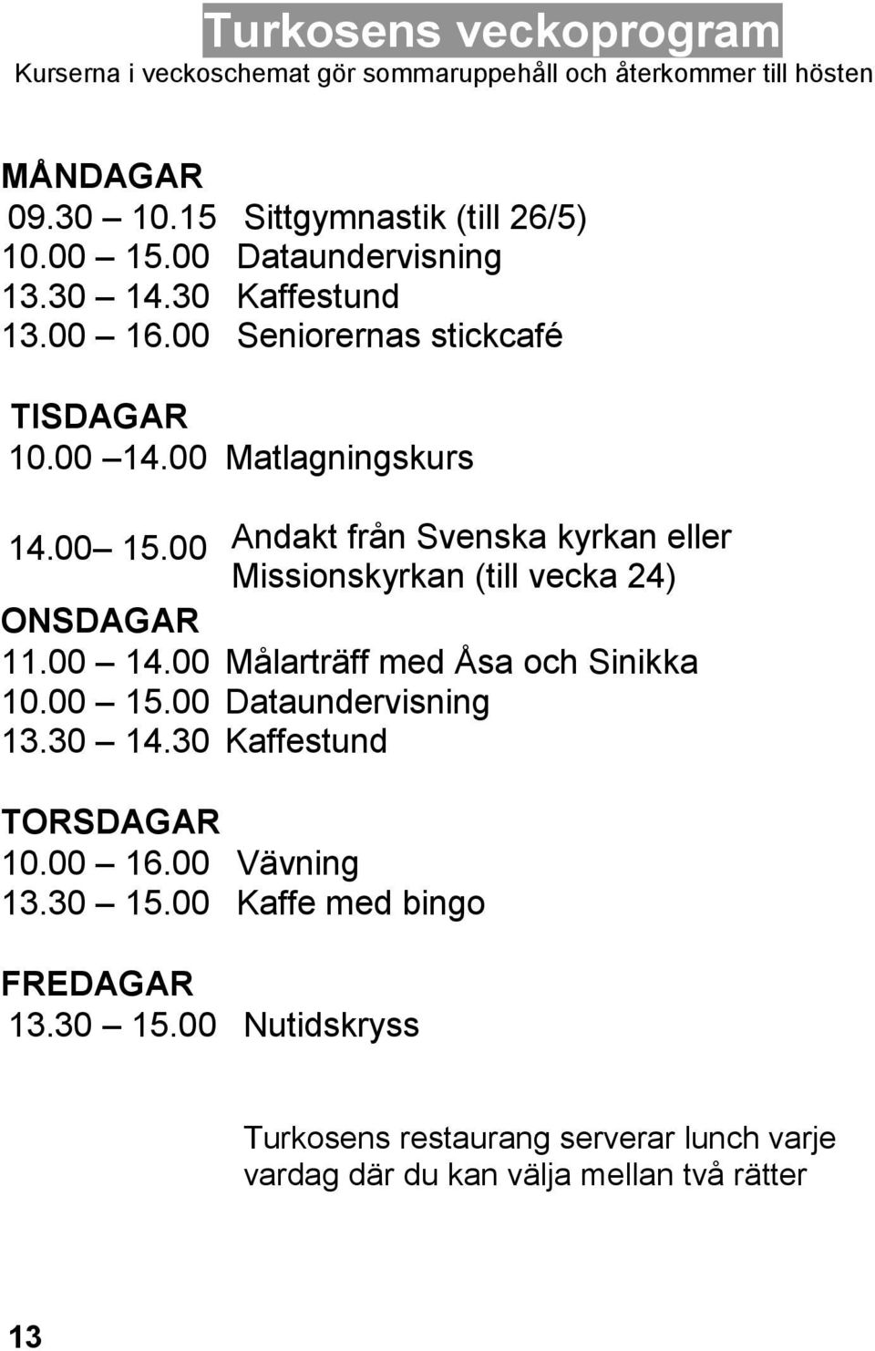 00 15.00 13.30 14.