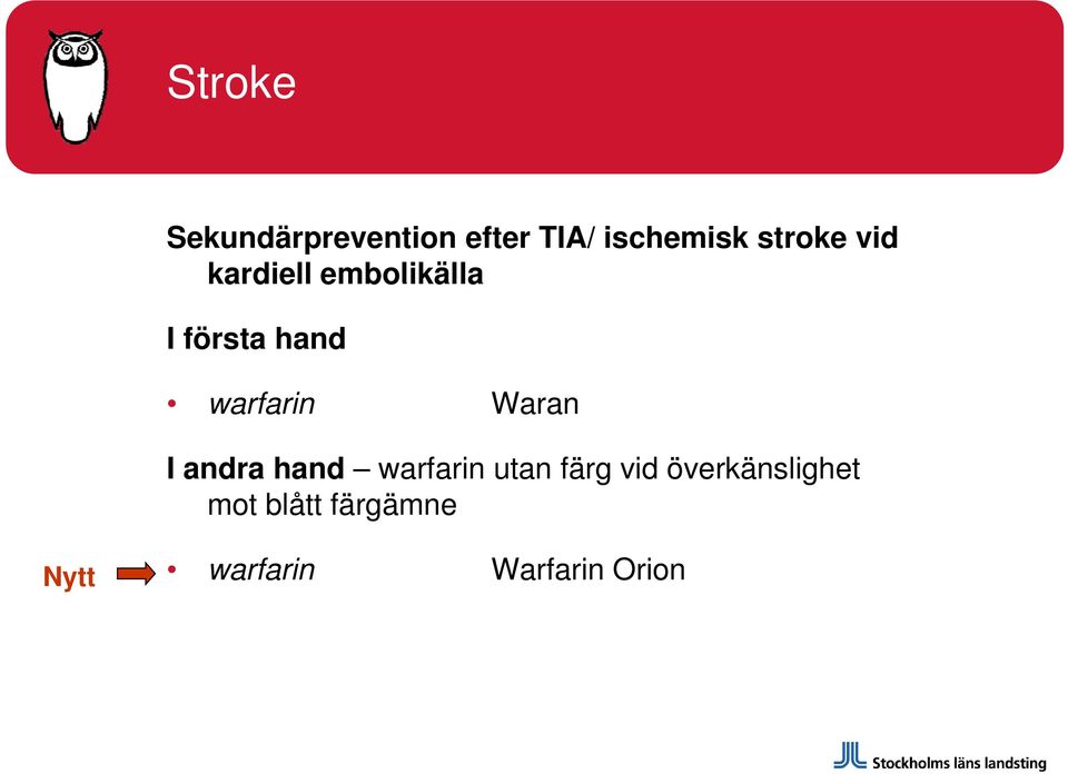 warfarin Waran I andra hand warfarin utan färg vid