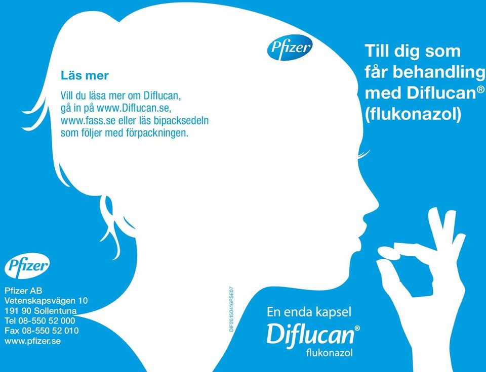 Till dig som får behandling med Diflucan (flukonazol) Pfizer AB