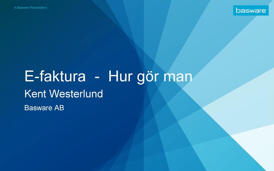 E-faktura - Hur