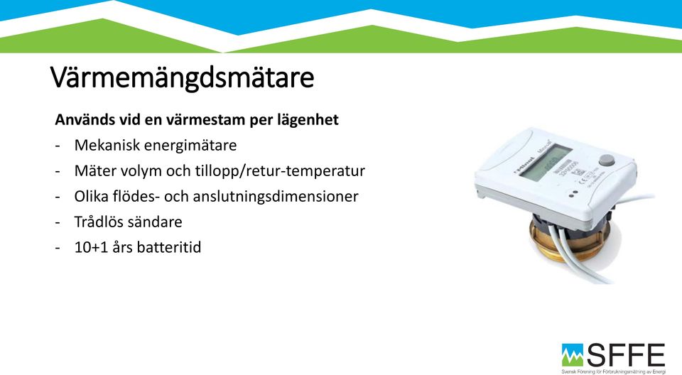 tillopp/retur-temperatur - Olika flödes- och