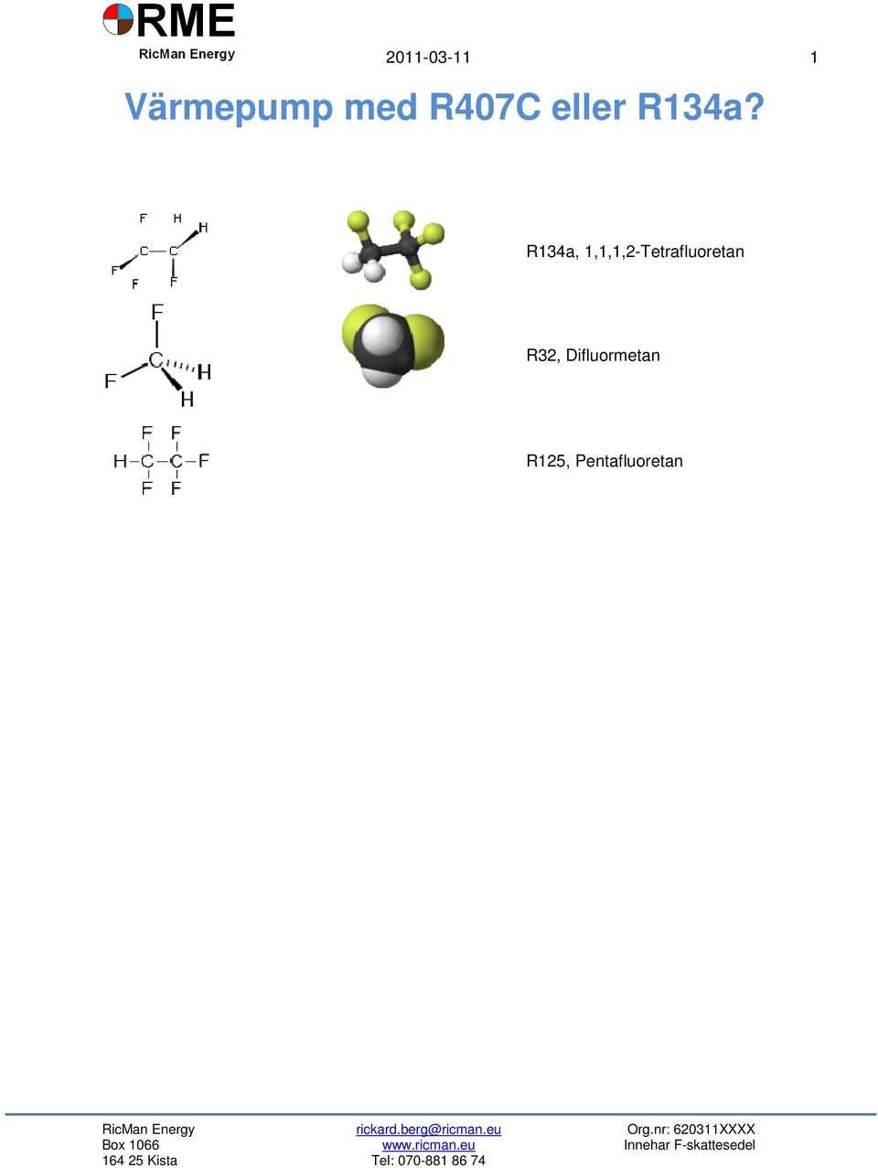 R134a,