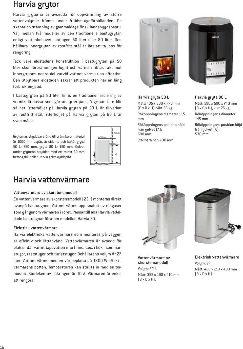 Harvia vedeldade produkter Vedeldade bastuugnar Bastuugnens extra  utrustning - PDF Gratis nedladdning