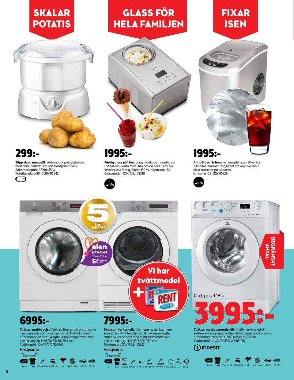 Glassmaskin ICM-C15/105230 1995:- Alltid fräsch is hemma. Ismaskin som tillverkar 70 isbitar i timmen. Möjlighet att välja mellan 2 olika storlekar på isbitarna.
