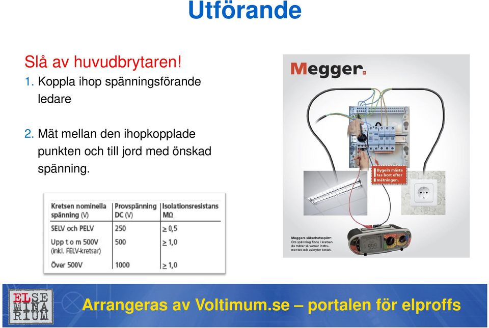 2. Mät mellan den ihopkopplade