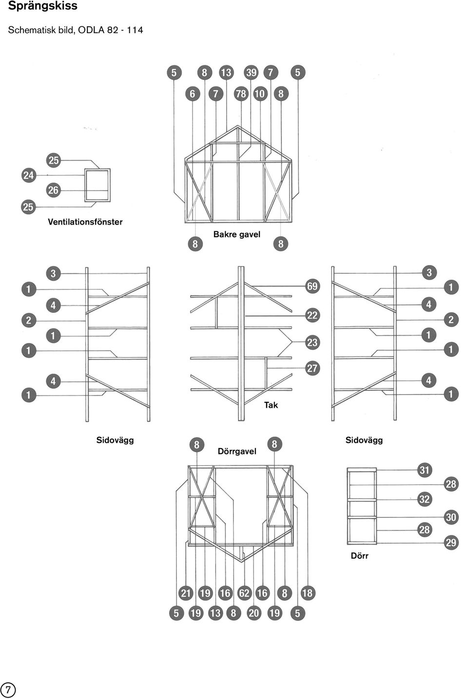 Ventilationsfönster Bakre