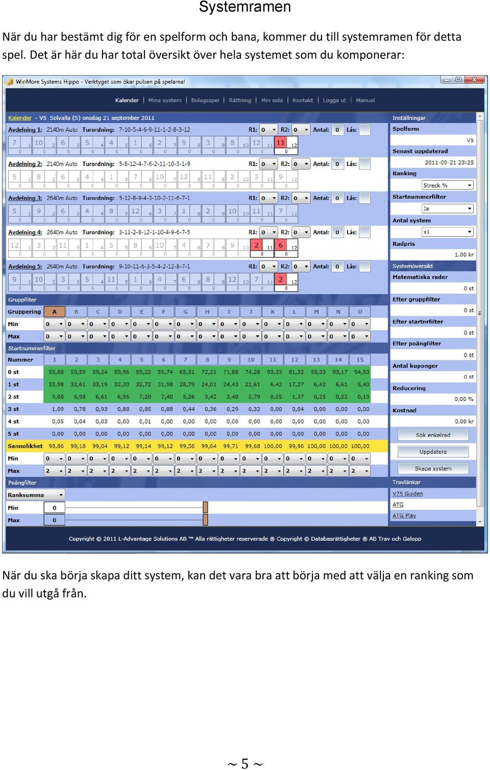 Det är här du har total översikt över hela systemet som du komponerar: