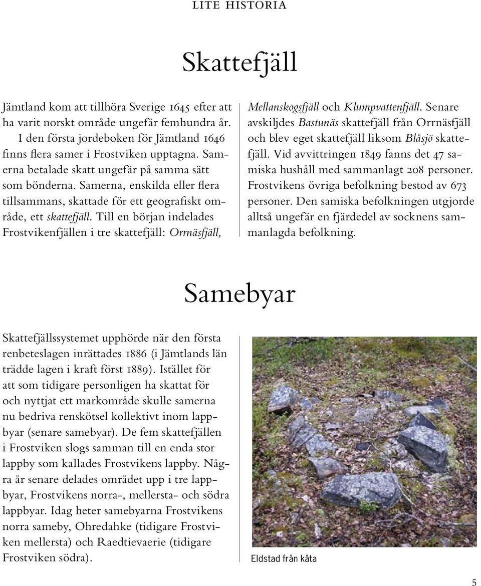 Samerna, enskilda eller flera tillsammans, skattade för ett geografiskt område, ett skattefjäll.