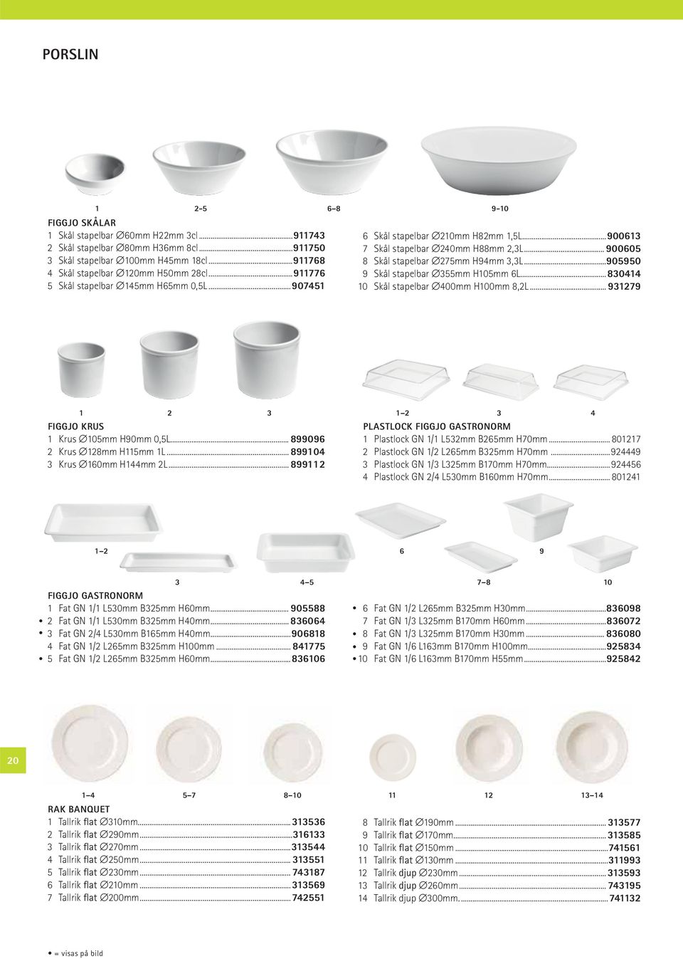 ..905950 9 Skål stapelbar 355mm H105mm 6L...830414 10 Skål stapelbar 400mm H100mm 8,2L... 931279 1 2 3 1 2 3 4 FIGGJO KRUS 1 Krus 105mm H90mm 0,5L... 899096 2 Krus 128mm H115mm 1L.
