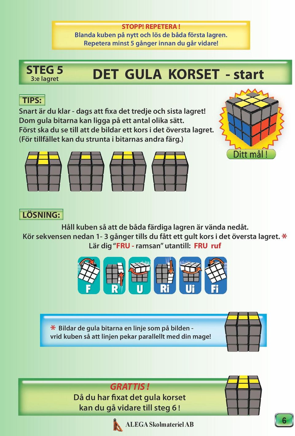 Lös Rubiks kub i 8 steg - PDF Gratis nedladdning