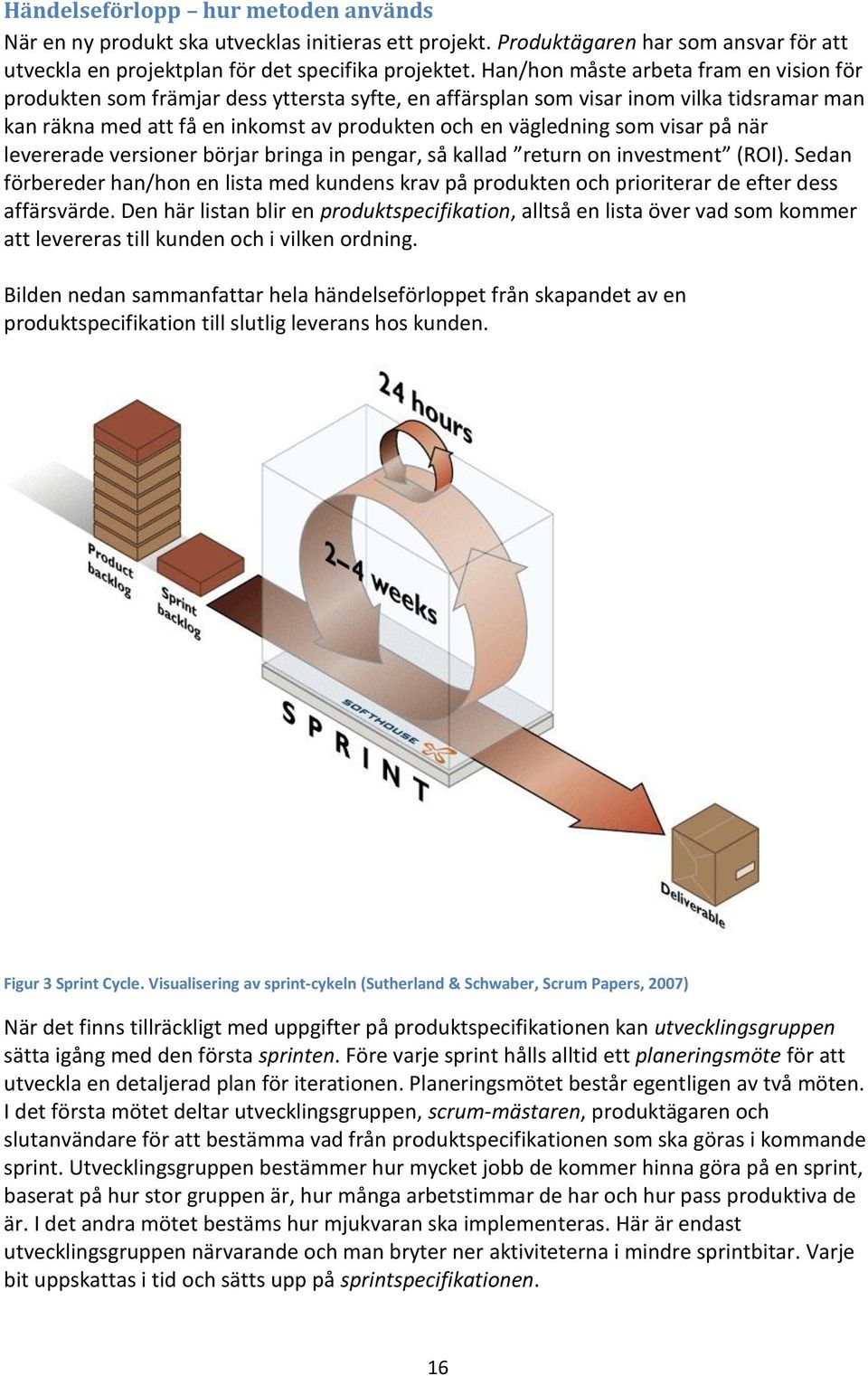 visar på när levererade versioner börjar bringa in pengar, så kallad return on investment (ROI).