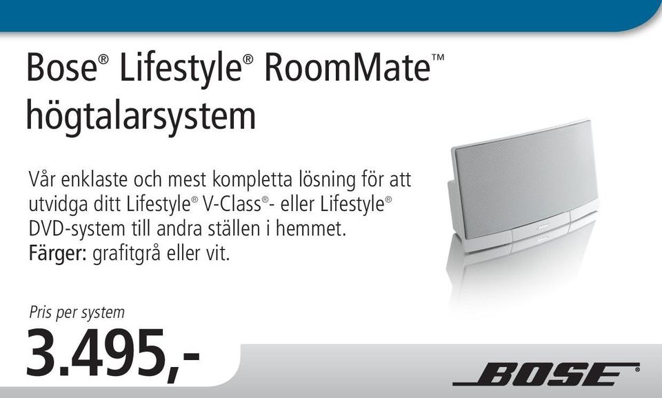 V-Class - eller Lifestyle DVD-system till andra ställen