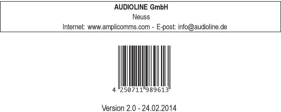 com - E-post: info@audioline.