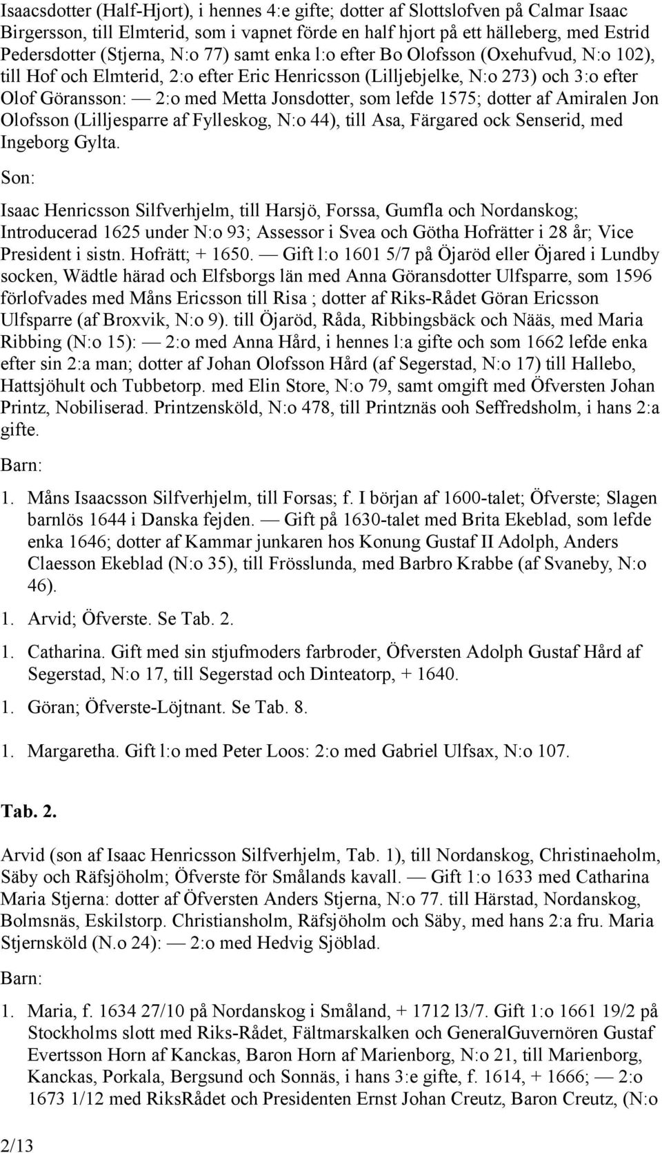 lefde 1575; dotter af Amiralen Jon Olofsson (Lilljesparre af Fylleskog, N:o 44), till Asa, Färgared ock Senserid, med Ingeborg Gylta.