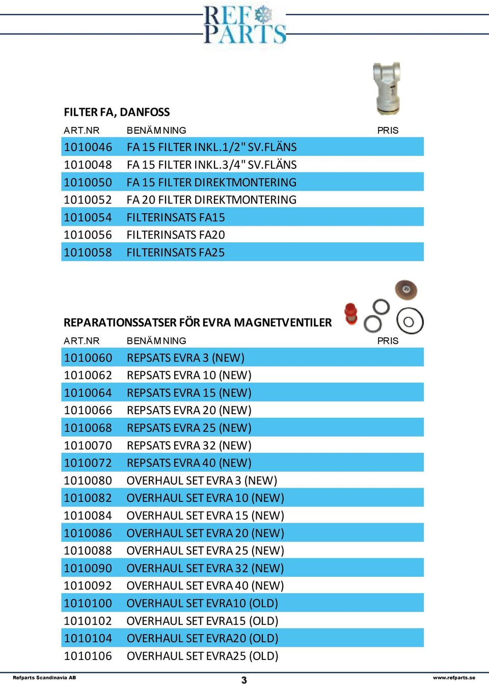 1010060 REPSATS EVRA 3 (NEW) 1010062 REPSATS EVRA 10 (NEW) 1010064 REPSATS EVRA 15 (NEW) 1010066 REPSATS EVRA 20 (NEW) 1010068 REPSATS EVRA 25 (NEW) 1010070 REPSATS EVRA 32 (NEW) 1010072 REPSATS EVRA