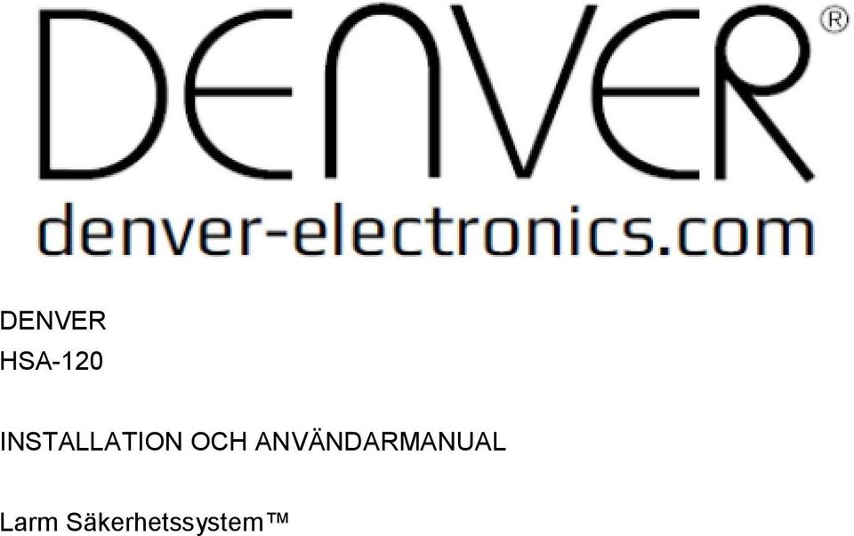 ANVÄNDARMANUAL