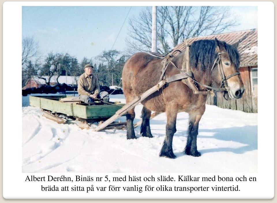 Kälkar med bona och en bräda att