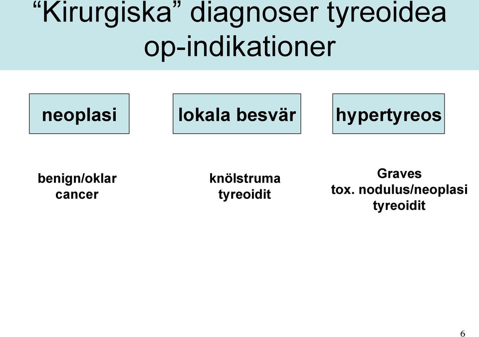 hypertyreos benign/oklar cancer