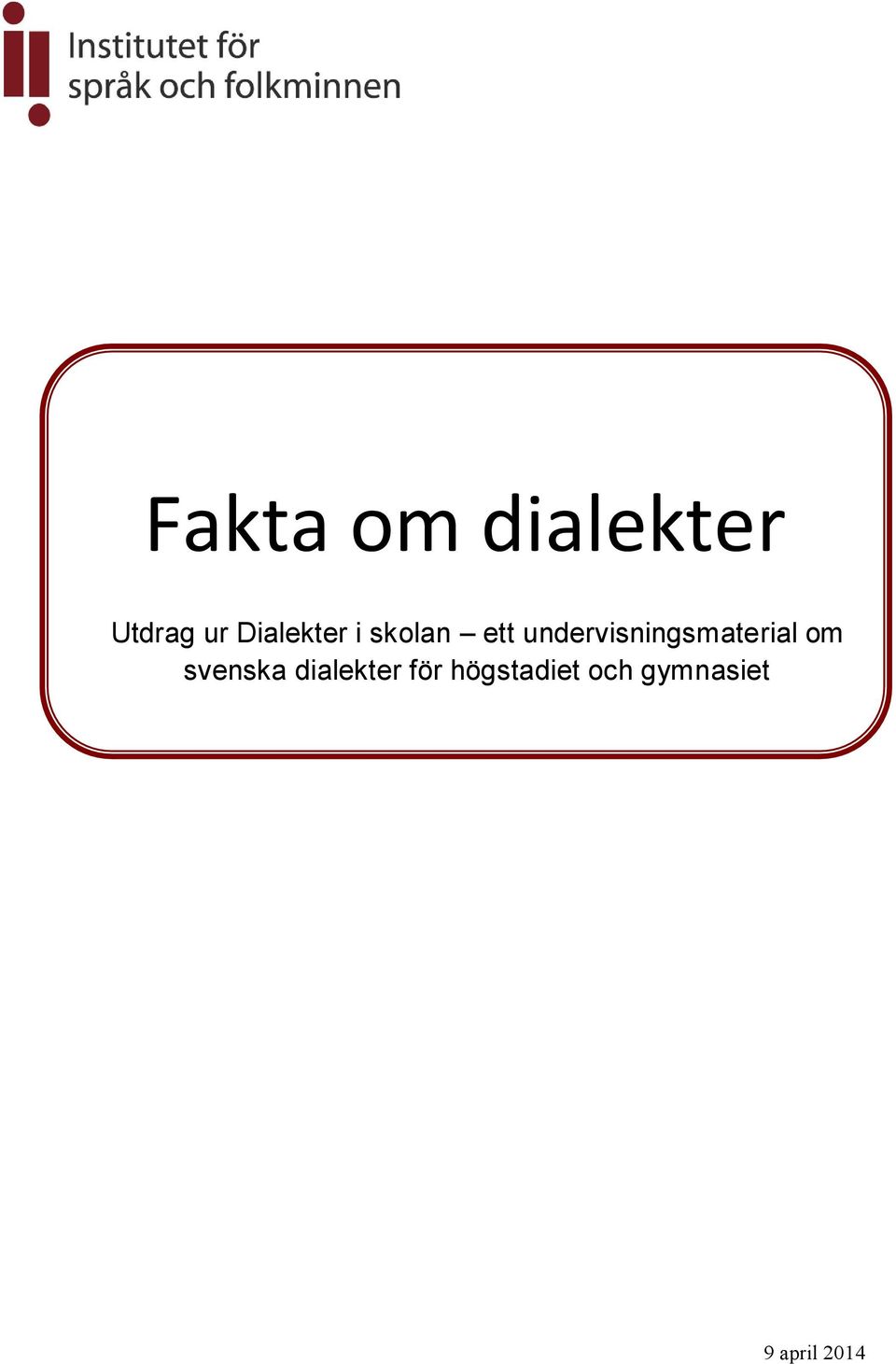 svenska dialekter för