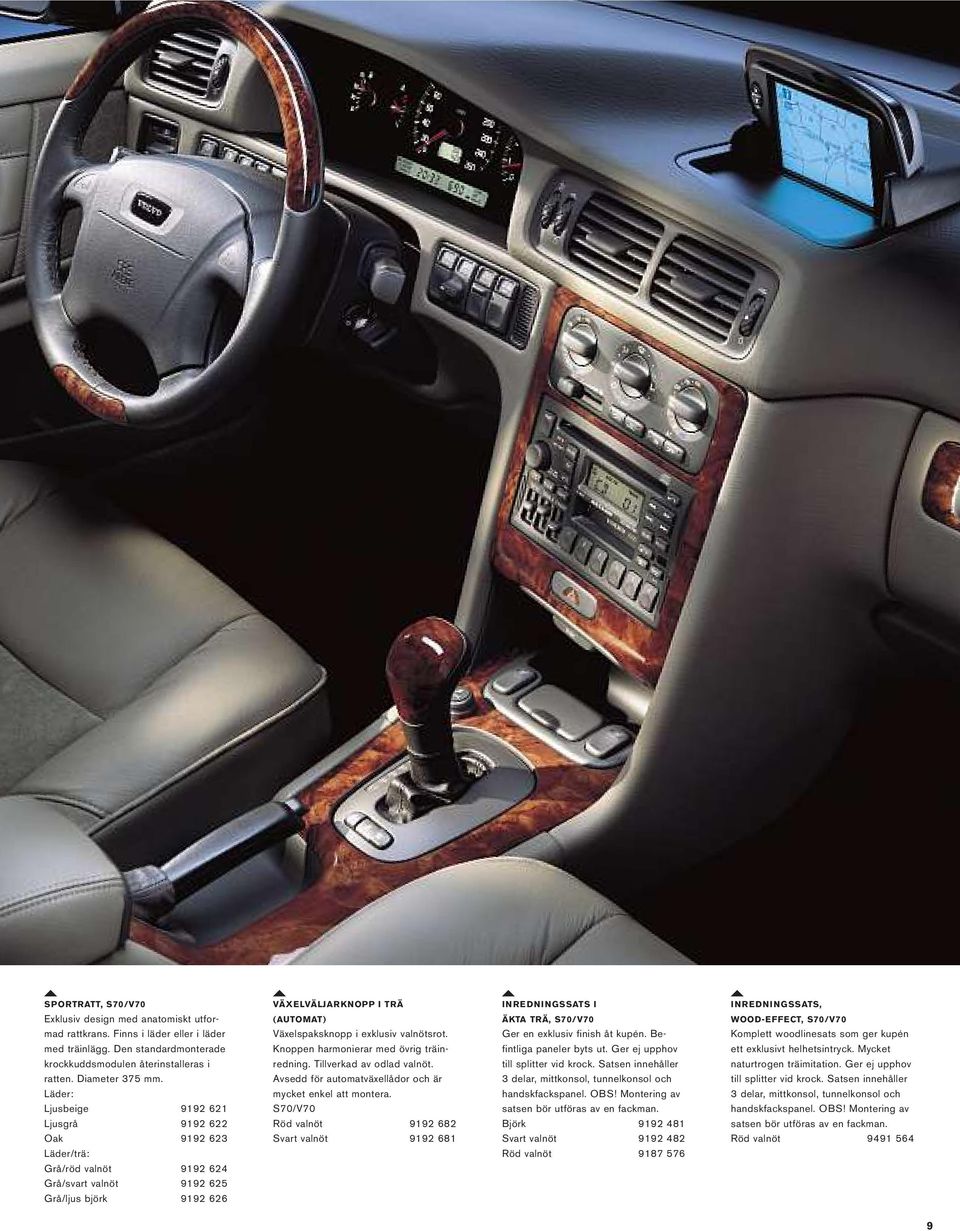 VOLVO 850, S70/V70 TILLBEHÖR - PDF Free Download