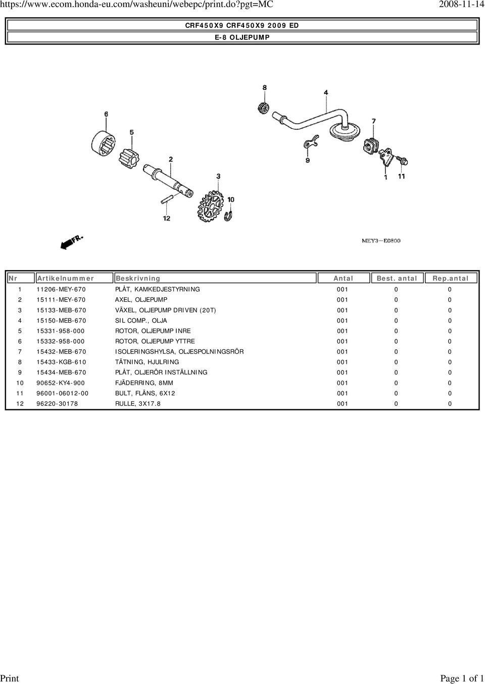 001 0 0 4 15150-MEB-670 SIL COMP.