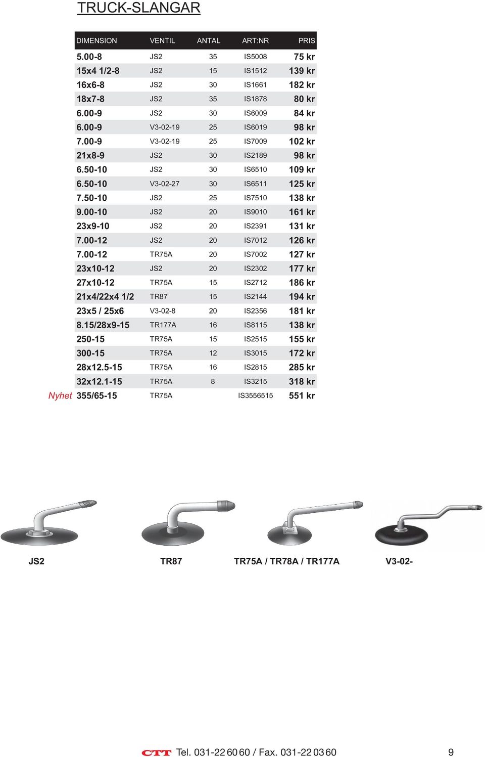 00-10 JS2 20 IS9010 161 kr 23x9-10 JS2 20 IS2391 131 kr 7.00-12 JS2 20 IS7012 126 kr 7.