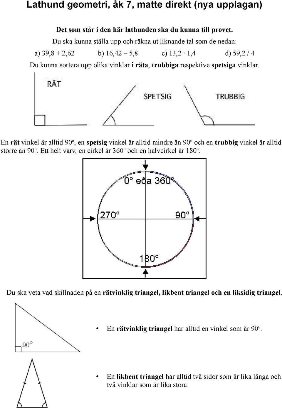 Lathund geometri, åk 7, matte direkt (nya upplagan) - PDF Gratis ...