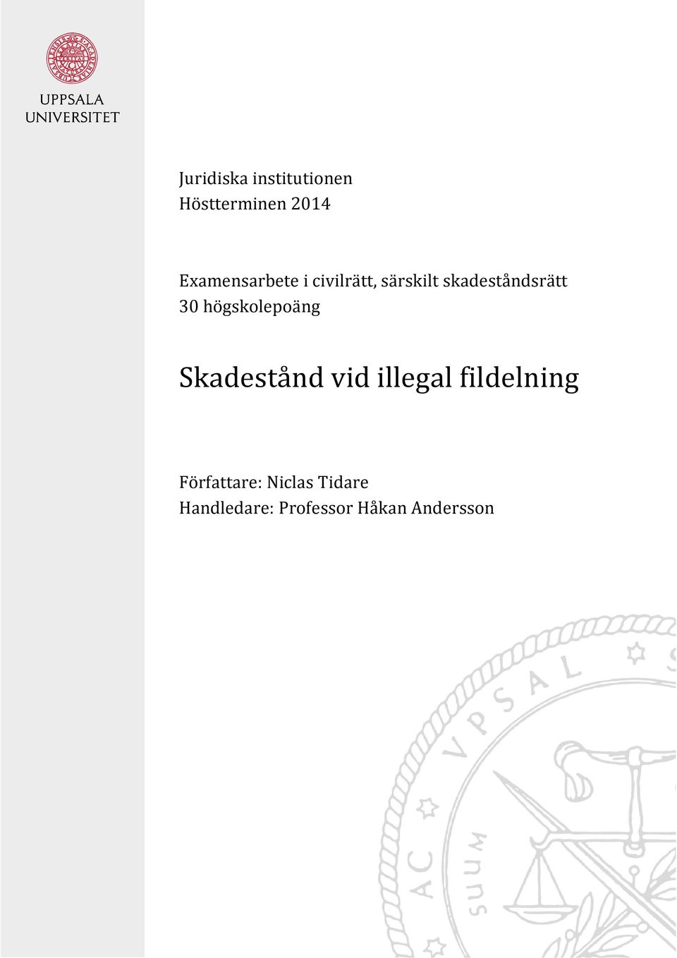 30 högskolepoäng Skadestånd vid illegal fildelning