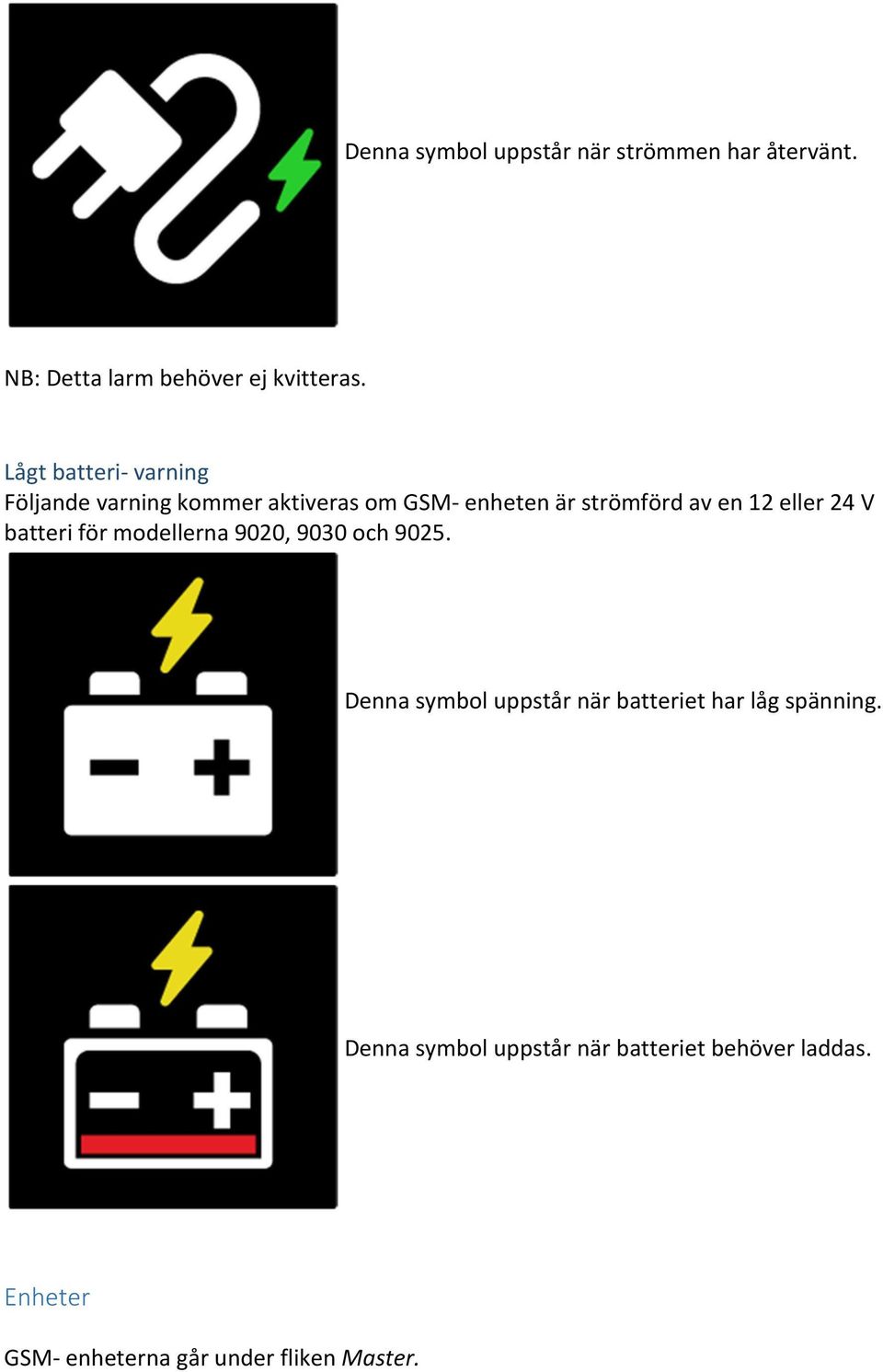 eller 24 V batteri för modellerna 9020, 9030 och 9025.