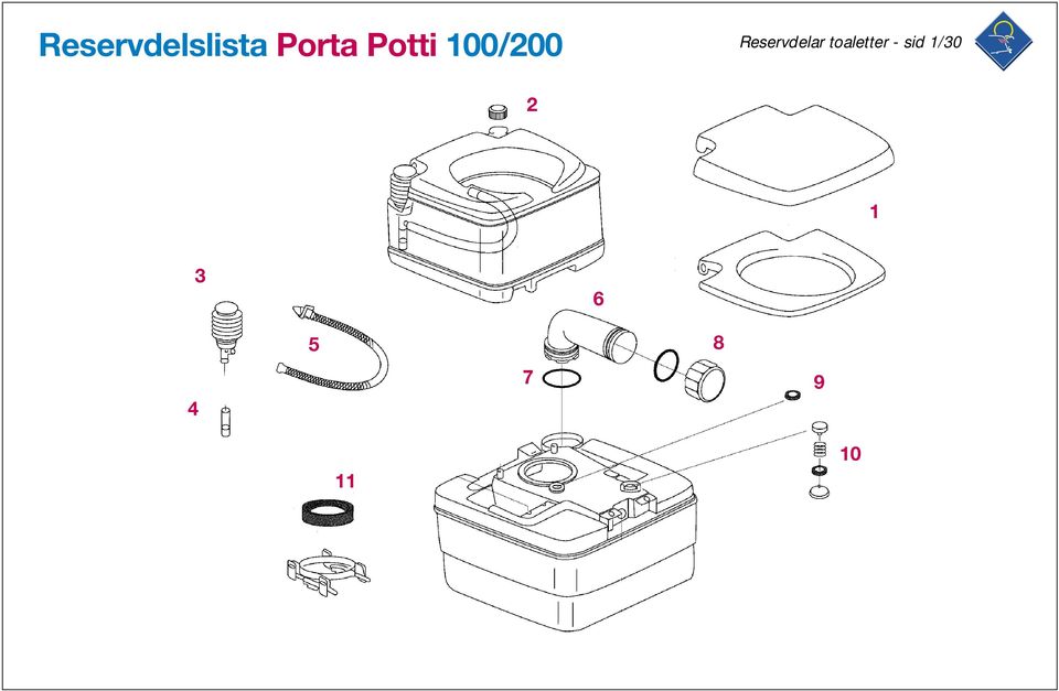 Reservdelar toaletter