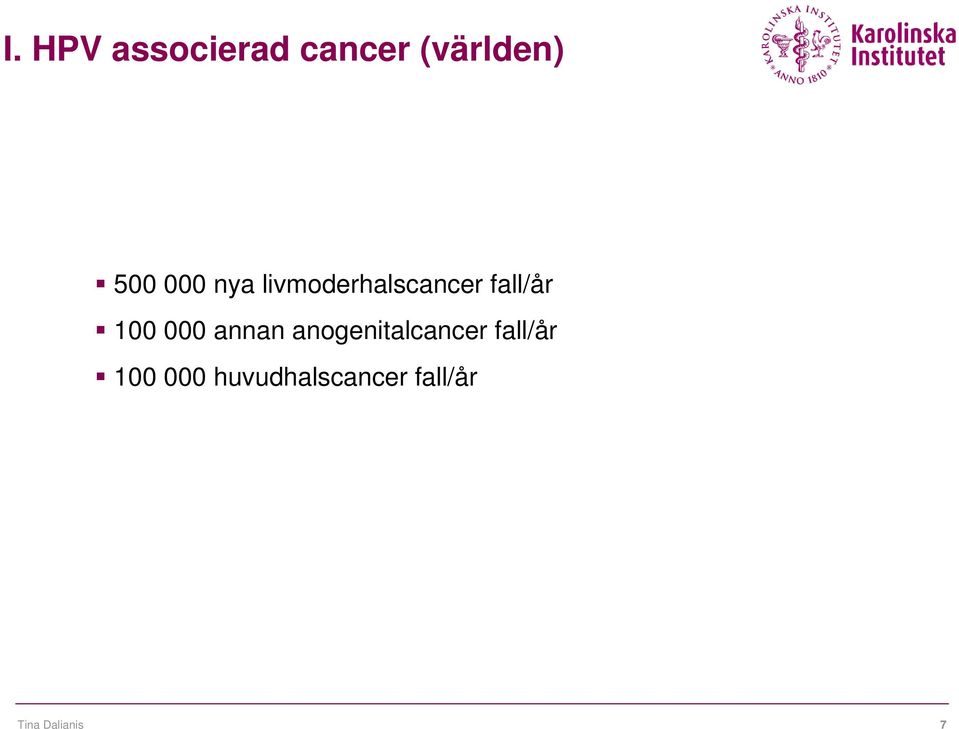 000 annan anogenitalcancer fall/år 100