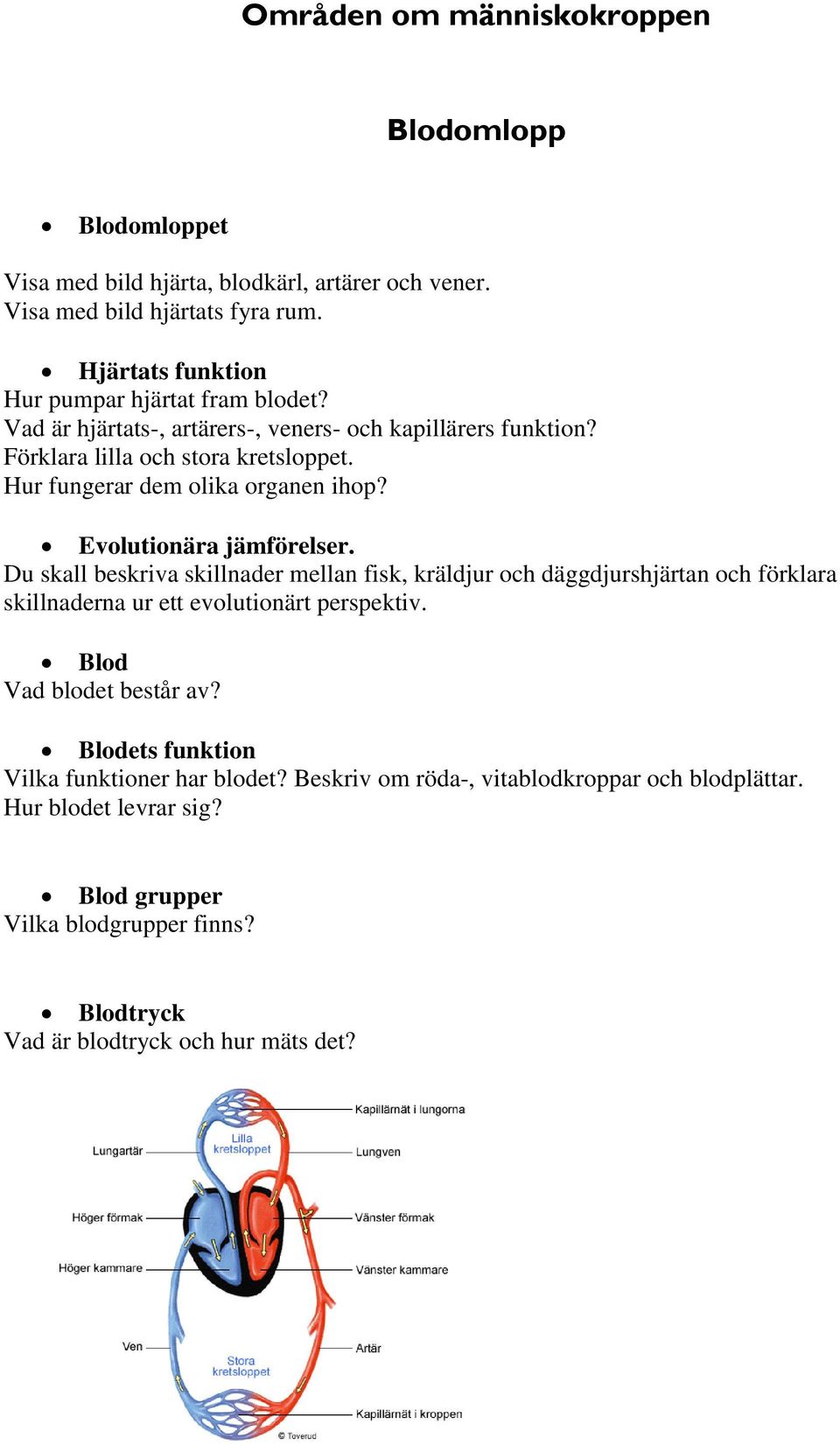 Du skall beskriva skillnader mellan fisk, kräldjur och däggdjurshjärtan och förklara skillnaderna ur ett evolutionärt perspektiv. Blod Vad blodet består av?